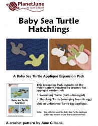 (image for) Baby Sea Turtle Applique & Hatchlings: two applique crochet patterns
