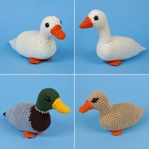 (image for) Duck and Goose & Mallards amigurumi crochet patterns