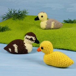 (image for) Duck and Goose Collection amigurumi crochet patterns (adults & babies, Canada Goose & Mallards)