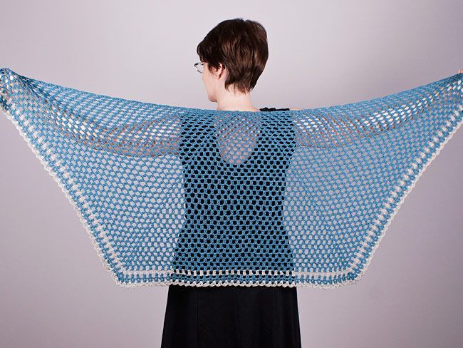 (image for) Half-Hexagon Shawl crochet pattern - Click Image to Close