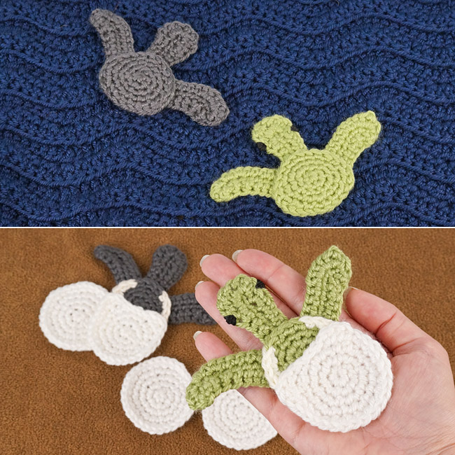 (image for) Baby Sea Turtle Hatchlings applique EXPANSION PACK crochet pattern - Click Image to Close